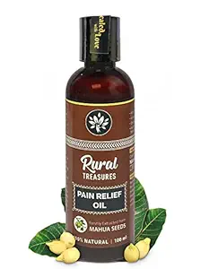 Pain Relief Mahua Oil | Pure Cold Pressed Madhuca Oil | Ayurvedic Medicine Oil for Arthirtis, Bones, Joints & Muscle pain | Butter Tree Oil, Iluppai Enna, Marachekku Oil - 100 ml