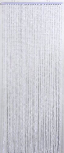Vorhang Türvorhang Perlen weiß schimmernd 90x220cm