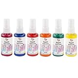 6 Flaschen Textilsprühfarbe in 6 Farben á 50 ml