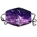 Produktbild Fsrkje Breathability Face Mouth Cover Mask - Warm Respirator Storms Moon Purple Print Earloop Mask