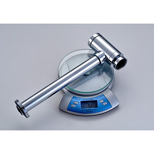 Auralum® Sifon Siphon verchromt zylindrisch Edelstahl Röhrensiphon Röhrensifon Ablauf für Waschbecken Waschtisch - 6