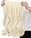 S-noilite Fashion 17 Inches (43cm) Half Full Head One Piece 5clips Clip in Hair Extensions Long Curly Extension(Bleach Blonde)