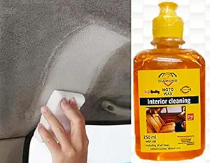 Diamond Car Interior Cleaner 250ml Car Interior Complete Cleaning for Dashboard Doors Pu/Leather/Rexines Seats & Plastics