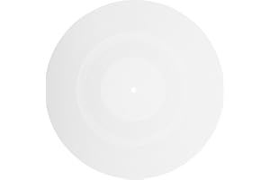 VICASKY Silikon-Slipmat Für Plattenspieler - Antistatische Vinyl-Plattenspieler-Matte Mit 3D-Blockflöten-Design Plattentellerauflage Weiß Schallplattenmatten Plattenspieler Matten Für Plattenspieler