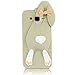 Produktbild Sunroyal 3D Fashion Case Cute Funny Süße Silikon Schutzhülle Buck Teeth Bunny Rabbit Soft Weichem Handy Tasche für Samsung Galaxy J5 SM-J500F TD-LTE,FDD-LTE,4G, 3G,5 Zoll Karikatur Cartoon Zubehör Set Handyhülle Etui Skin Shell Zurück Rückseite, Gray Grau