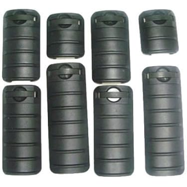 Set 8 Couvre-rails Picatinny 42-98mm - Pour Airsoft, Polymer Noir