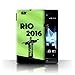 Produktbild Stuff4 Hülle / Case für Sony Xperia Miro/ST23I / Grün Muster / Rio Olympisch Kollektion