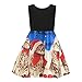 Produktbild Cooljun Baby Maedchen Prinzessin Kleid Karikatur-Katzen-Druck Prinzessin Kleid Weihnachten Outfits Kleidung festlich Party Kleid Festzug Hochzeit (5-6 Jahre, Blau)