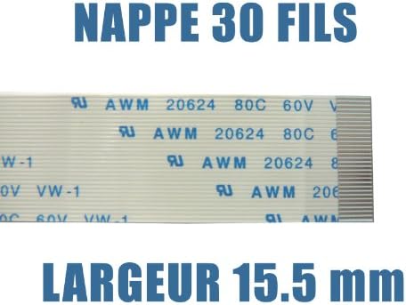 KALEA-INFORMATIQUEFlexible Flat Cable 30 Wires Length 150 mm Width 15.5 mm ZIF WIRE TO BOARD AWM FPC RIBBON FLEX CABLE