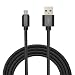 Produktbild Micro USB Kabel Nylon 1m 2.4A ZEBLUN USB Ladekabel Schnellladekabel für Android Smartphones Samsung Galaxy HTC Huawei Sony Nexus Nokia Xiaomi Blackberry LG Kindle Tablets PS4 Controller MP3 Player und mehr –Schwarz
