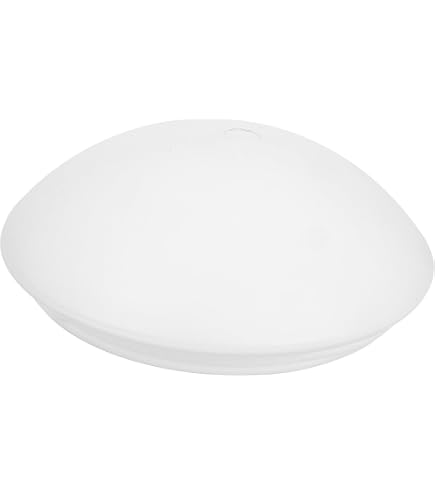 Cache Plafonnier Rond Blanc En Plastique - Diamètre 27cm, Avec Trou Pour Capteur De Lumière, Remplacement Abat-jour Plafond - 2