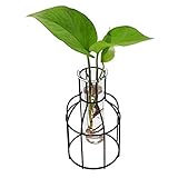 floreros largos de madera Función: Jarrón de mesa XZANTE Estilo Nórdico 3D Vidrio Arte del Hierro Florero Geométrico con Cubeta Planta De Mesa Bonsai Flor Boda Decoración del Hogar Accesorios Cuello Largo Flor Insertar Grande