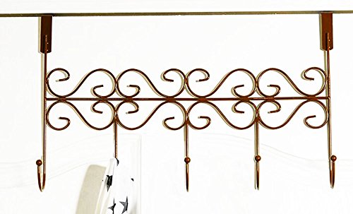 Vintage Türgarderobenleiste Nützliche Handtuchhaken, Metall Verchromt (Braun) - 2