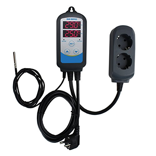 Inkbird 220V ITC-310T Programmierbare digitale Temperaturregler Dual Relais Thermostat Schaltsteckdose & Timer Stecker - 2