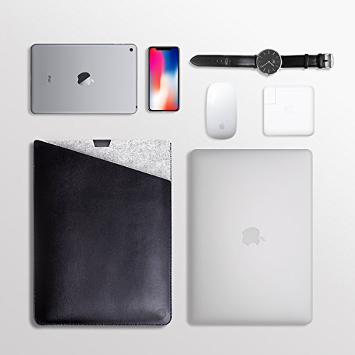 WALNEW 13 MacBook Pro 13 Zoll  A1706 A1708  Ver  ffentlicht in 2016 2017  Schutzh  lle  H  lle Sleeve Case  Cover  mit Zwei-Taschen-Design mit Gesch  