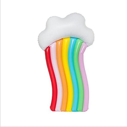 CWW Rainbow Deck Inflatable Bed Floats Thick Wall Inline PVC Floats Unicorn Mount
