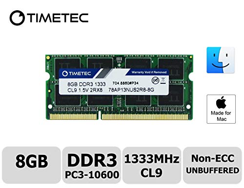 Timetec Hynix IC 8GB DDR3 1333MHz PC3-10600 SODIMM Memory Upgrade For MacBook Pro ,iMac ,Mac mini (8GB)