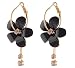 Jewels Galaxy Sparkling Colors Flowerets AAA Cubic Zirconia 18K Gold Plated Hoop Earrings for Women/Girls RS.299.00