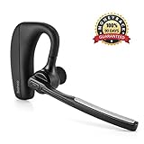 Bluetooth Headset, 10Hrs Talk Wasserdicht Business Voyager Zwei Geräte Office Stummschalttaste für Büro 2 Handys 2 Telefone universal für iPhone Xiaomi LG Samsung Sony Nokia HTC Huawei Ipad Laptop PC