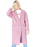 Leichtes Gewebe find. Mantel Damen aus leichtem Wollmix mit Oversized-Design, Rosa (Pink), 40 (Herstellergröße: Large)