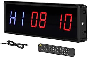 YWBL-WH Siłownia Timer, LED Interwał Timer Odliczanie Zegar Stoper z Pilotem do Domowej Siłowni Fitness, Zakładki