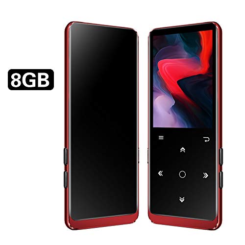 Vorstik Reproductor MP3, Reproductor de Música con Botón Táctil HiFi, Reproductor Audio Digital de 1,8 Pulgadas con Radio FM/Grabadora de Voz/Reproducción de Video/Lectura de Texto,128GB TF Ampliable