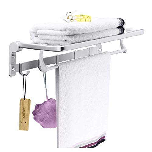 Preisvergleich Produktbild MWPO Badregale Badregal Wandhalterung Platz Aluminium Handtuchständer Klappanhänger (Größe: 40cm)
