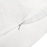 LANGRIA Schwangerschaftskissen Lagerungskissen Ergonomisch Konturierte Seitenschläferkissen mit Verstellbaren Halbmond-Stützkissen (37,4 B x 24,8-29,5 Dx 6,3 H Zoll) Weiß - 9