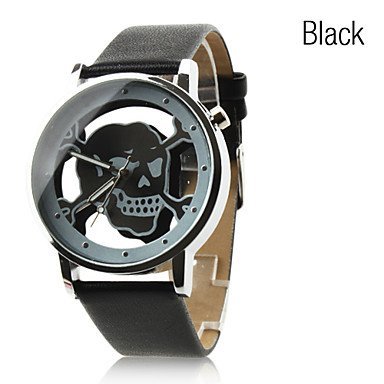Fenkoo Damen Modeuhr Quartz PU Band Armbanduhr / Totenkopf Schwarz / Weiß / Rosa (schwarz) Fenkoo Damen Modeuhr Quartz PU Band Armbanduhr / Totenkopf Schwarz / Weiß / Rosa (schwarz)