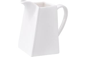 Dajar Ambition Kubiko Pot à Lait en Porcelaine avec Anse Blanc 230 ML