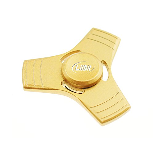 Lilbit Prime Tri Fidget Hand Finger Spinner Metal Alloy Stress Relief Toys for Anxiety Autism ADD ADHD Kids/Adults Gold Lilbit Prime Tri Fidget Hand Finger Spinner Metal Alloy Stress Relief Toys for Anxiety Autism ADD ADHD Kids/Adults Gold