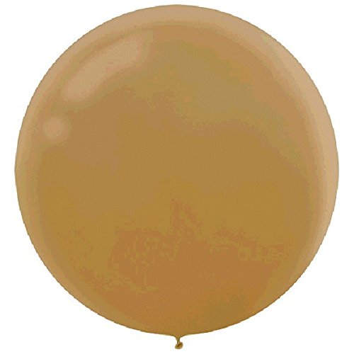 Amscan Pearlized Round Latex Balloons, 24 , Gold