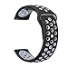 Produktbild iBazal 20mm Armband Silikon Sport Armband Kompatibel Huawei Watch 2/Galaxy Watch 42mm/Gear S2 Classic/Gear Sport/TICHWATCH 2/Garmin Vivoactive 3/Vivomove HR Etc. - Schwarz/Grau