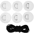 Inzopo Stand Up Paddleboard SUP Bungee Deck Rigging Kit Heavy Duty 6Pcs D-ring Pad Patch Deck Attachment Kit Accessories Blue