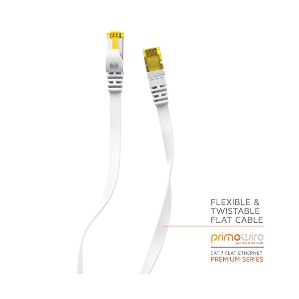 Cable de Red Cat.7 - 0,25 metros Plano - Cable Ethernet -Gigabit Lan 10 Gbit s -Cable de Conexión - Cable Plano- Cable… - Image 4