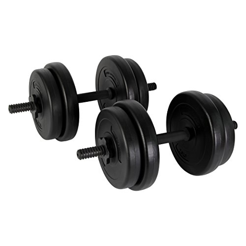 Kurzhanteln Paar Kunststoff 20 / 30 / 40 kg Hantel Set Black - 3