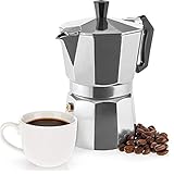 5: Tragbare Kaffeemaschine: Wird mit elektrischen oder Gasherden, Keramik- oder Campingherden und den meisten anderen Arten von Kochwärmequellen verwendet (nicht kompatibel mit Induktionsherden). Das kompakte Design macht es zu einer der besten Wahl für Reise-Kaffeemaschinen.