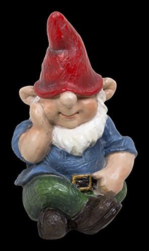 Vivid Arts Miniature World Set of Two Sitting Gnomes Fairy Garden Decoration (MW05-001)