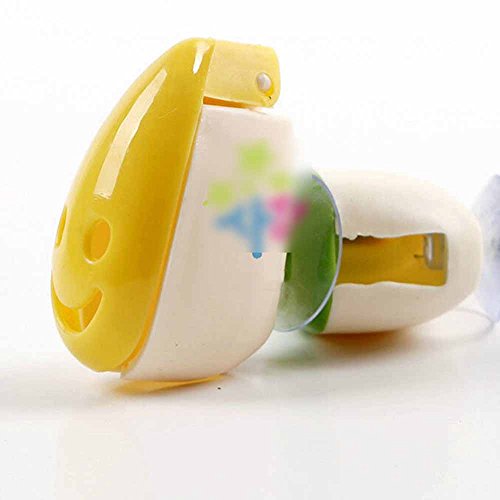 HuntGold 4X Lächeln Gesicht Design Mini Badezimmer Reise Saugnapf Zahnbürstenhalter Schalendeckel - 3