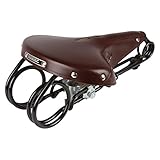 Gewicht: 1605g Lepper L 85 Hammock Kern Leder Fahrrad Sattel Retro Vintage Komfort gefedert, L85 Hammock, Farbe braun
