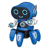 100 nuevo y de alta calidad Mamun Nueva Electric Smart Dancing Robot Music Light Toys niños (Azul)