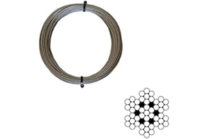 Westward Rope and Wire - Galvanised Wire Rope - 3mm 7x7 (10 metres)