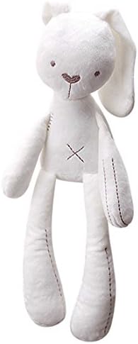 Yohope Lovely Baby White Bunny Rabbit Sleeping Comfort Smooth Obedient Warm Calm down Doll Stuff Plush Soft Toys