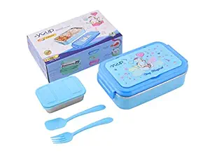 Youp Stainless Steel Blue Color Unicorn Theme Kids Lunch Box UCL8022-850 ml