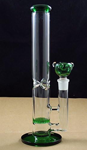 New top Handmade glass bong oil smoking bong and glass pipe 27cm Tall 18.8mm Join (Green)