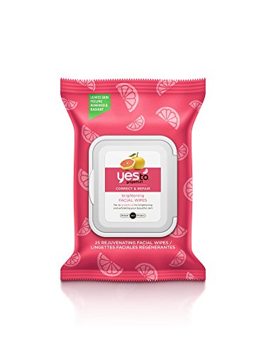 Yes To Grapefruit Rejuvenating Facial Wipes - Pack of 25