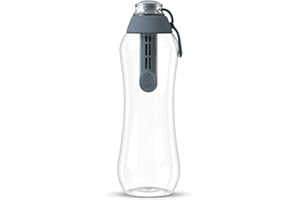 ‎DAFI DAFI Trinkflasche mit Filter 0,5 L Grau - Wasserflasche mit Wasserfilter, BPA-Frei, Sportflasche mit gefiltertes Wasser für Reisen - Filterflasche Outdoor + Aktivkohle Filter water bottle