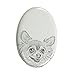 Produktbild ArtDog Ltd. Chihuahua langhaariger, Oval Grabstein aus Keramikfliesen mit einem Bild eines Hundes
