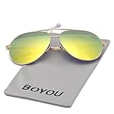REGALO PERFECTO PARA LA MAYORÍA DE OCASIONES --- Cada gafas de sol de BOYOU se embala en la caja portable superior y la caja exquisita de Eyewear, junto con la bolsa de los vidrios, el paño de limpieza etc (ambos se hacen del material del microfiber que es suave y ligero), pequeño destornillador.