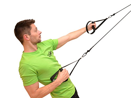 Profi Schlingentrainer mit Umlenkrolle | inkl. Übungsposter, 10-Wochen Trainingsplan, Türanker und Befestigungsschlaufe | Rotate Sling Trainer Pro | HAND Made in Germany - 4